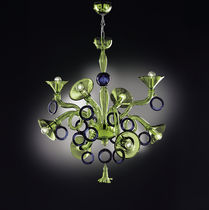 Lustre design original / en verre / 8 ampoules...
