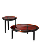 Table basse contemporaine / en verre / avec...
