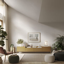 Meuble TV contemporain / lowboard / en chêne...