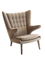 Fauteuil contemporain / en tissu / à oreilles