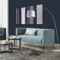 Canapé contemporain / en tissu / en cuir
