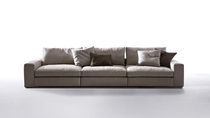 Canapé d'angle / contemporain / gris / en...