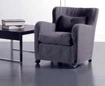 Fauteuil contemporain / en tissu / à roulettes