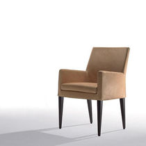 Fauteuil contemporain / en cuir / en tissu