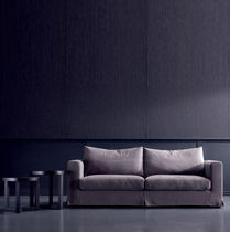 Canapé contemporain / marron / en tissu...