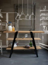 Étagère contemporaine / en bois / en métal