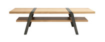 Table contemporaine / en métal / avec piètement...