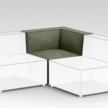 Canapé contemporain / bleu / vert / en tissu