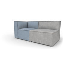 Canapé contemporain / bleu / vert / en tissu