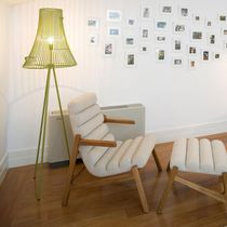 Lampe sur pied / en coton / en métal / contemporaine