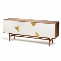 Buffet contemporain / en noyer / en MDF...
