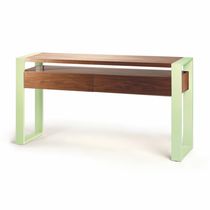 Console contemporaine / en métal / en noyer...