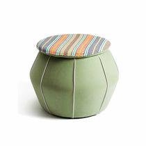 Pouf contemporain / en tissu / en cuir /...