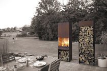 Cheminée à bois / contemporaine / design...