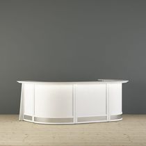 Banque d'accueil en arc de cercle / en bois...