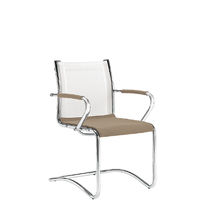 Chaise visiteur contemporaine / en tissu...