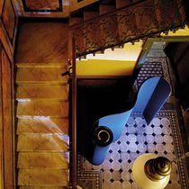 Paravent contemporain / en carton / bleu...