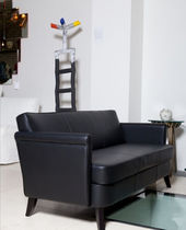 Canapé contemporain / en cuir / 3 places...