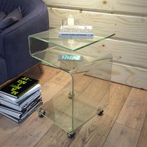 Table d'appoint contemporaine / en verre...