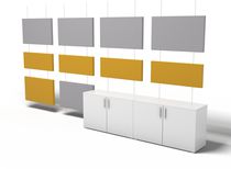 Cloison suspendue / en tissu / de bureau...