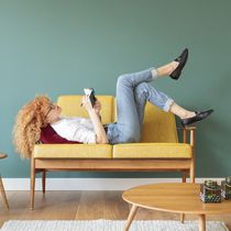 Banquette contemporaine / en tissu / en...