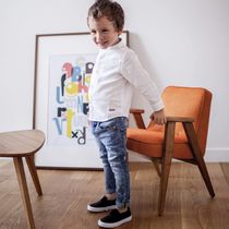 Fauteuil contemporain / en tissu / en chêne...
