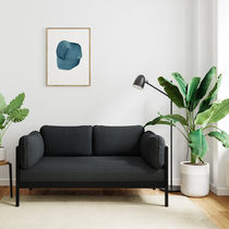 Canapé contemporain / beige / blanc / bleu