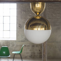 Plafonnier contemporain / rond / en verre...