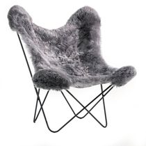 Fauteuil contemporain / en fourrure écologique...