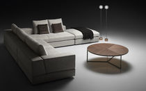 Canapé d'angle / contemporain / gris / en...