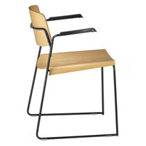 Chaise visiteur contemporaine / en contreplaqué...