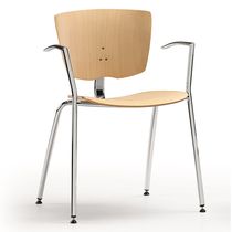 Chaise visiteur contemporaine / en contreplaqué...