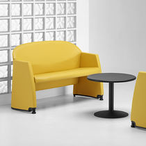 Canapé contemporain / jaune / en tissu /...