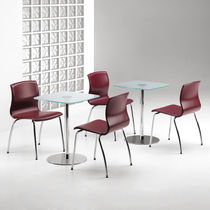 Table bistrot contemporaine / en verre /...