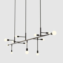 Suspension / en laiton / en verre / contemporaine