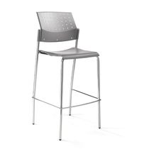 Chaise de bar contemporaine / avec repose-pieds...