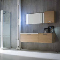 Meuble vasque suspendu / en chêne / contemporain...