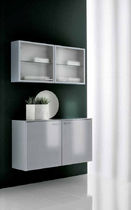 Meuble vasque suspendu / en aluminium /...