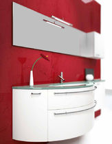 Meuble vasque suspendu / en verre / contemporain...