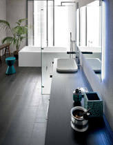 Salle de bain contemporaine / en verre /...