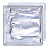 Brique de verre carrée / finition nacrée...