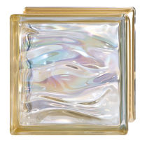 Brique de verre carrée / sablée / métallisée...