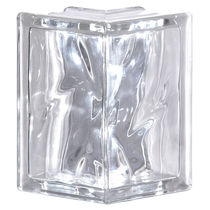 Brique de verre d'angle / sablée / ondulée...