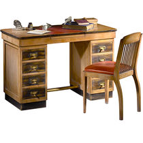 Bureau sur pied / de style / en bois / droit