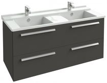 Meuble vasque double / suspendu / en mélaminé...