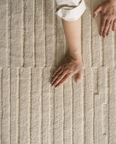 Tapis contemporain / uni / à rayures / en...