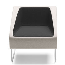 Fauteuil visiteur contemporain / en cuir...