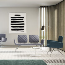Banquette contemporaine / en cuir / en acier...