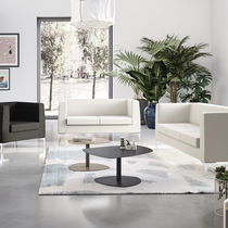 Canapé contemporain / blanc / gris / en...