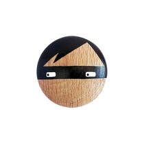Patère contemporaine / en chêne / individuelle